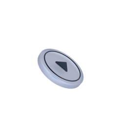 Un bouton play de Dato Duo illustré en 3d