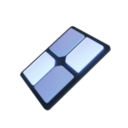 Quatre boutons de pad Ableton Push illustré en 3d